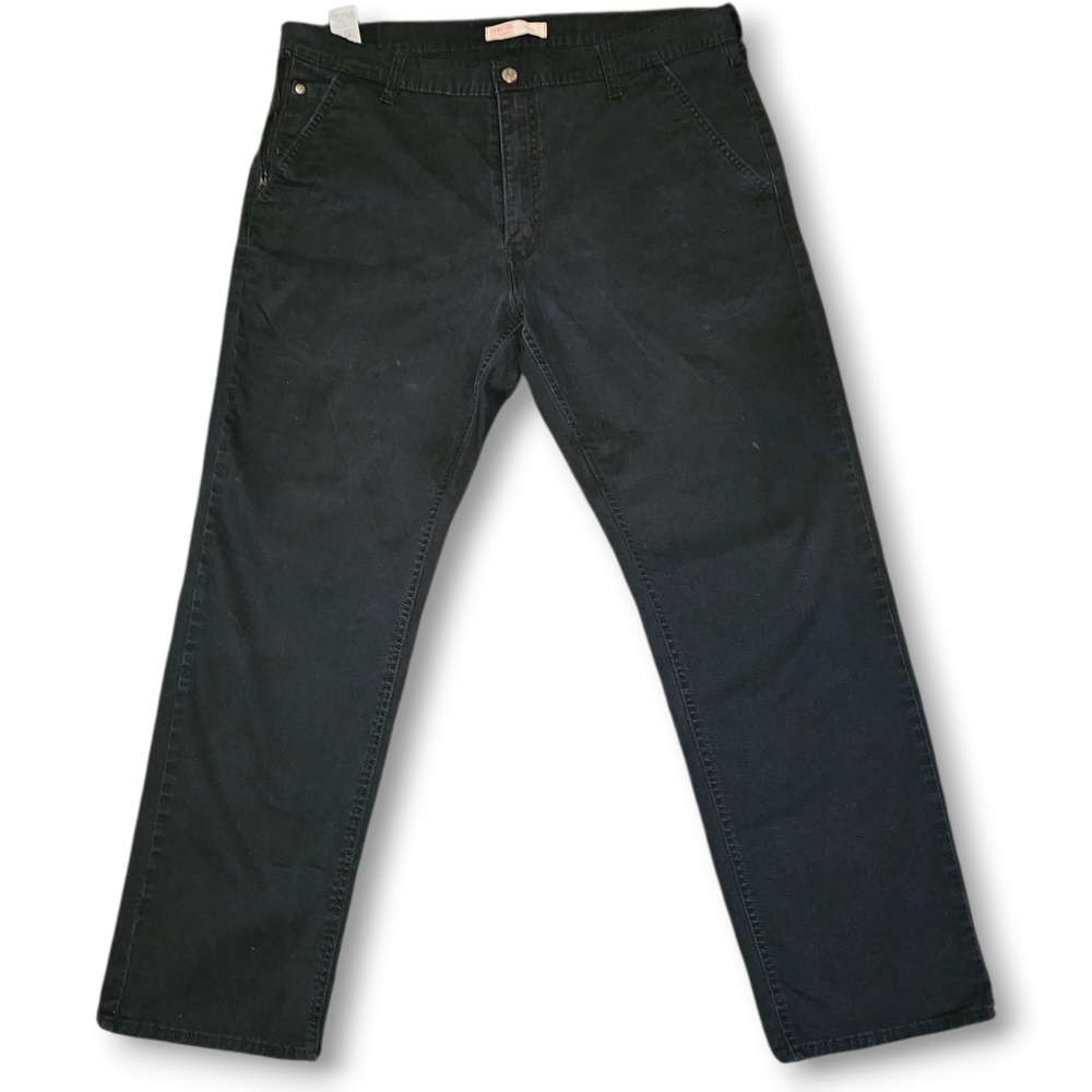 Levis Jeans Men 38X32 Black Denim Signature Athletic Causal American Logo